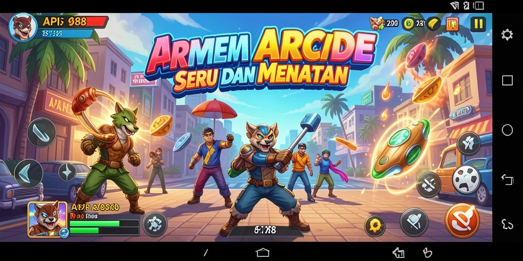 Tampilan screenshot API88 menunjukkan seriusnya gameplay arcade yang mengasyikkan.