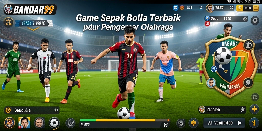 Tampilan gameplay BANDAR99 yang mengesankan di lapangan sepak bola.