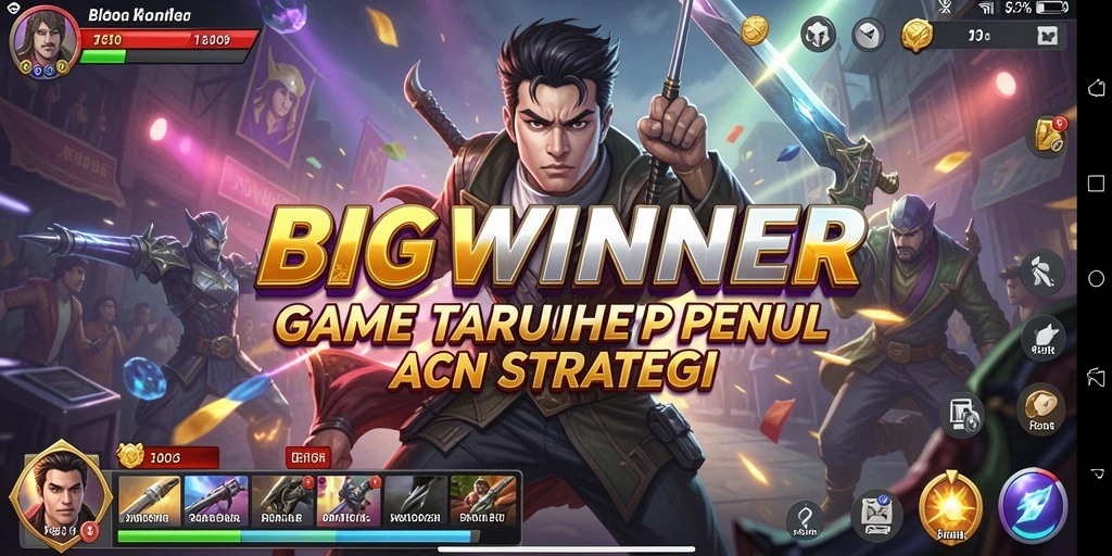 Tangkapan layar gameplay seru dari BIGWINNER yang menunjukkan aksi taruhan.