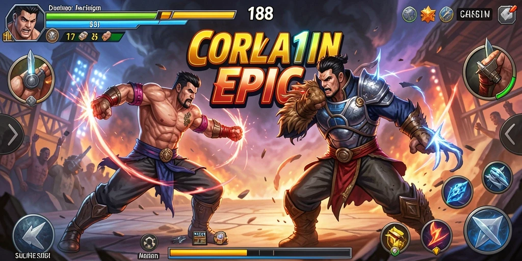Tampilan gameplay <strong>CORLA188</strong> yang menegangkan dan seru saat bertarung.