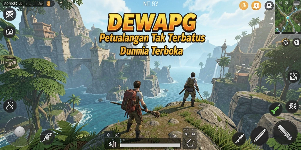 Gameplay DEWAPG yang mendebarkan dalam dunia terbuka.