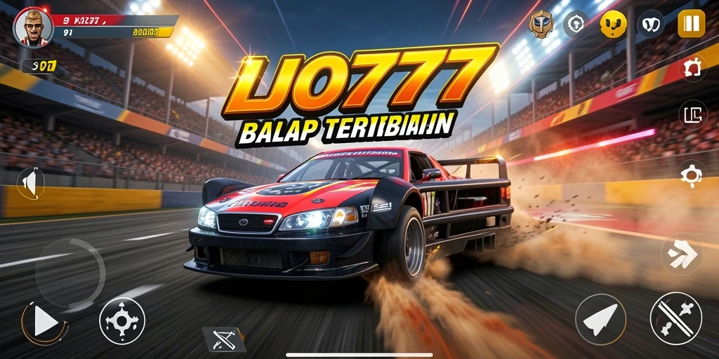 Tampak aksi balap mendebarkan dalam gameplay LJO777.